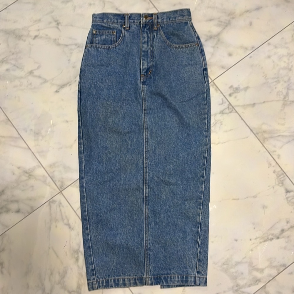 Vintage Rego Long Denim Skirt